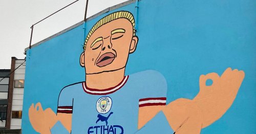 Fans savage Erling Haaland mural as Man City fans mark exciting transfer
