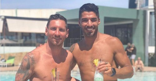 Lionel Messi sinks cocktails with Luis Suarez while 'banned' from Barca training