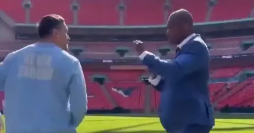 Daniel Dubois shoves Usyk as what happens next shows 'he's in big trouble'