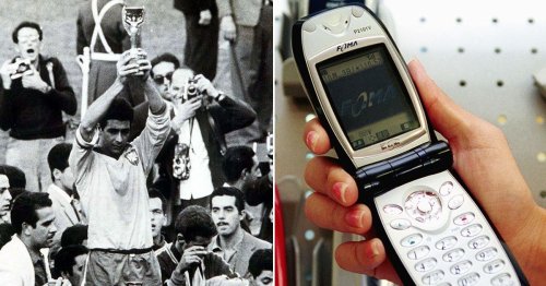 Football snap is 'proof' of time travel with flip phone 'spotted' in 1962