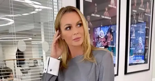 Amanda Holden nearly flashes knickers as she puts on leggy display in mini dress