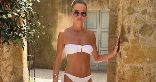Amanda Holden looks stunning in white bikini during trip to Sicily with Alan Carr