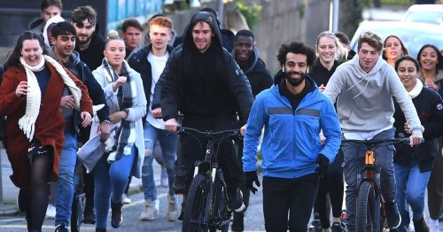Liverpool star Mohamed Salah chased down street as he films ad in city centre