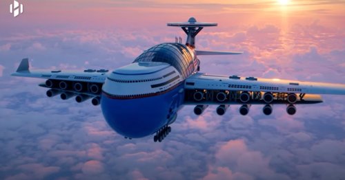 Flying hotel that 'never lands' could see 5,000 guests soar through the skies in luxury