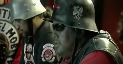 Swastika-tattooed Mongrel Mob gang give 'Seig Heil' salute – but aren't Nazis