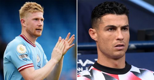 Kevin De Bruyne spotted leaving Etihad with Cristiano Ronaldo's unused shirt