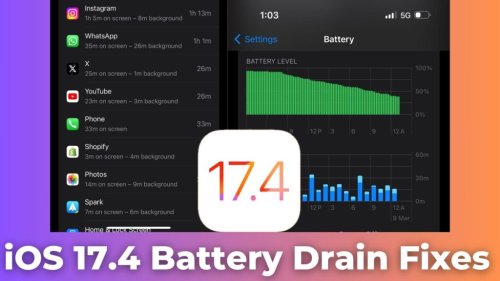iOS 17.4 Battery Drain Fix for iPhone