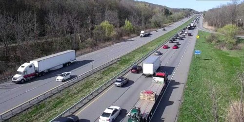 Stolen Car Crashes Into DOT Truck On I-684, 2 Suspects Flee Before Arrests In Westchester: NYSP