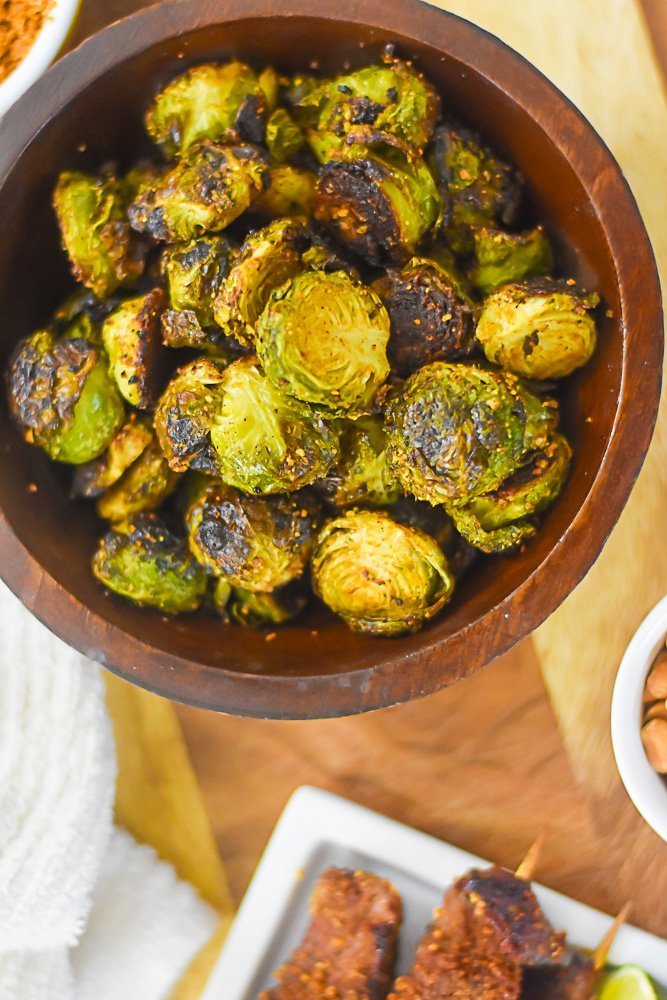 Crispy Suya-Spiced Brussels Sprouts + BHM Virtual Potluck 2021