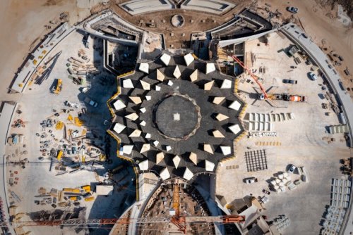 Shrine of ‘Abdu’l-Bahá: Plaza walls completed, trellis construction begins | BWNS