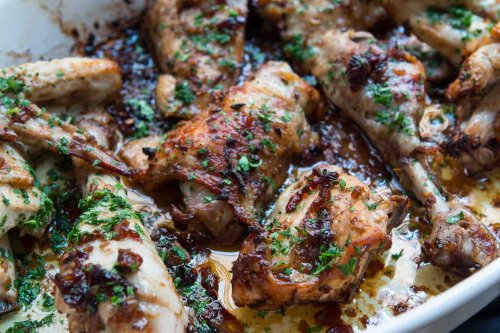 Roast Chicken with Caramelized Shallots