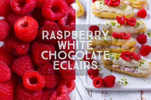 How to Make Raspberry White Chocolate Eclairs - Days of Jay