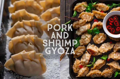 How to make Pork and Shrimp Gyoza (with spicy dipping sauce)
