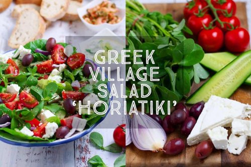 How to make a classic Greek Village Salad - Horiatiki