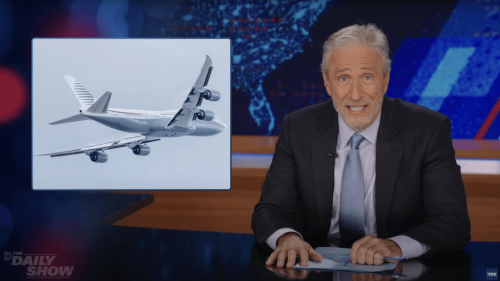 ‘The Daily Show’s Jon Stewart Calls Trump The “Reverse Oprah” For Accepting Gifted Private Jet From Qatar