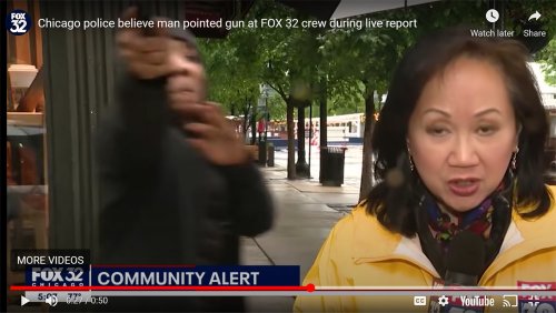 Man Points Gun At Chicago TV News Crew During Live Shot On Gun Violence