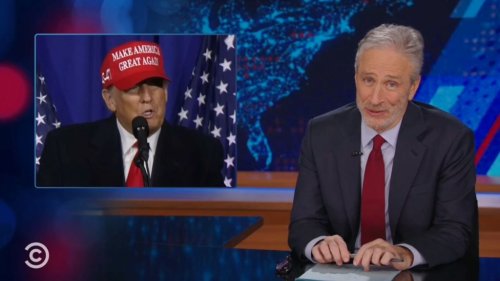 ‘The Daily Show’: Jon Stewart Mocks Donald Trump’s Word Struggles; Desi Lydic Jokes Democrats Want Trump Cast As ‘Golden Bachelor’