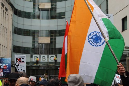 Protests Rage Outside BBC New Broadcasting House Over Controversial Narendra Modi Doc