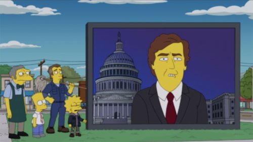 ‘The Simpsons’ Rips Fox News, Tucker Carlson And Facebook With Help From Hugh Jackman & Robert Reich In Musical Season Finale