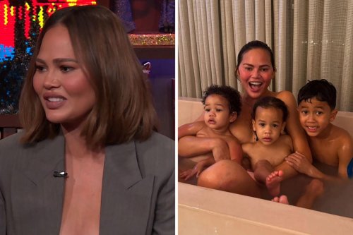 ‘WWHL’: Chrissy Teigen Slams “Ridiculous” Backlash To Photo Of Her Bathing With Her Kids