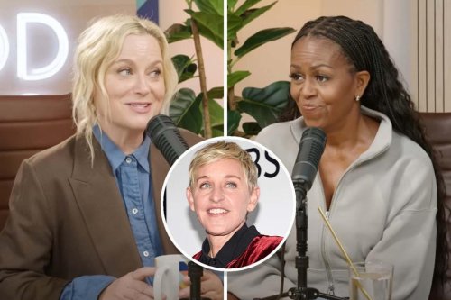 Michelle Obama complains to Amy Poehler about Ellen DeGeneres forcing her to do push-ups on 'Ellen': "I'm the first lady"