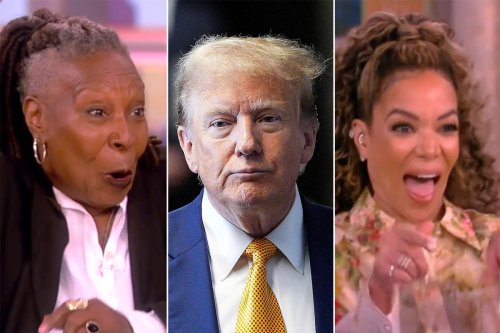 'The View's Whoopi Goldberg and Sunny Hostin can't contain their glee at the thought of Trump in Rikers: "Put him in the clink!"