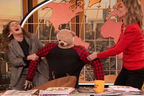 Savannah Guthrie and Drew Barrymore Fight Over Human-Sized Teddy Bear