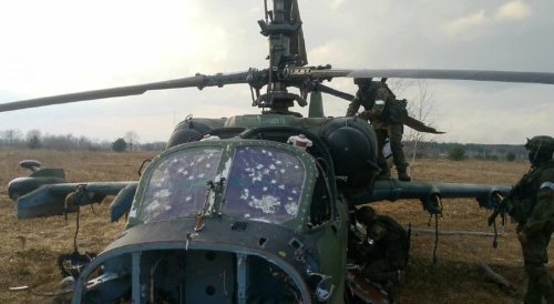Russian forces destroyed Ka-52 to prevent it from falling into hands of Ukrainian Soldiers