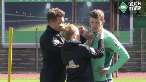 Stages blutige Lippe und Werners Ansage: So lief das erste Werder-Training vor dem Spiel bei Hertha BSC