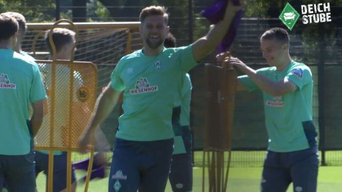 Lattenschießen, Freistöße und Spießrutenlauf: Niclas Füllkrug zurück im Werder-Training