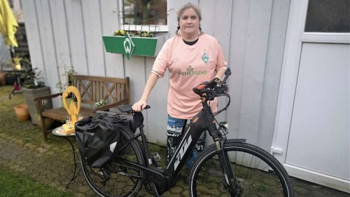 In drei Etappen zum Werder-Heimspiel gegen Hoffenheim: Gabi Schlösser will die 300-Kilometer-Fahrt nach Bremen mit dem Fahrrad absolvieren