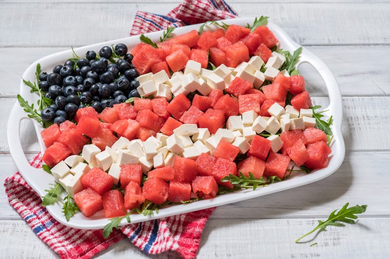 Festive 4th of July Fruit & Cheese Platter