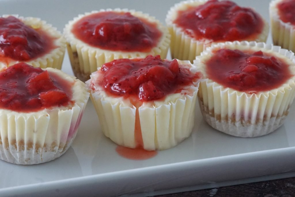 Keto Cheesecake Bites With Strawberry Topping