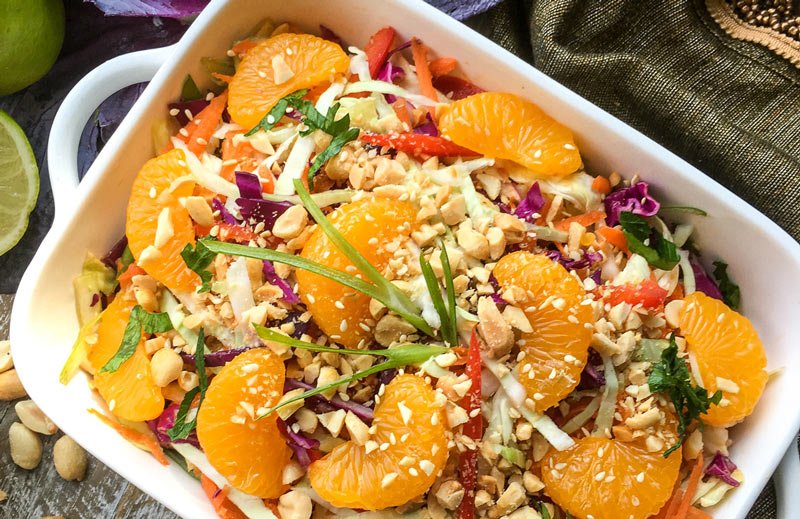 Asian Cabbage Salad with Mandarin Oranges