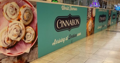 New Cinnabon store opens at Derbion shopping centre in Derby offering sweet treats and baked goods