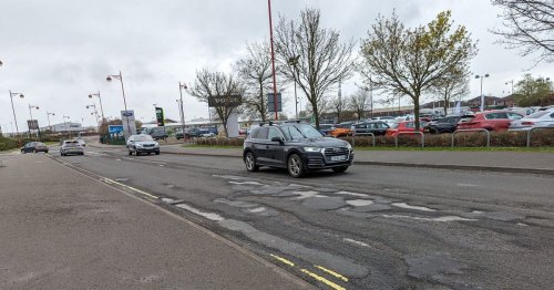 Complaints over state of pothole-filled road next to Pride Park Stadium