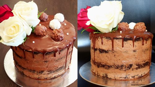 Naked Chocolate Cake Recipe - Desert Food Feed(also in Tamil)