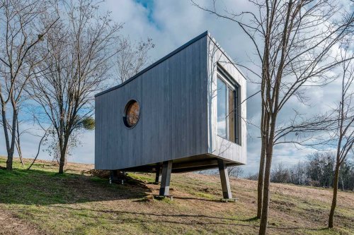 Hello Wood’s Wauhaus Is a Modern Treehouse-Like Cabin for Adults