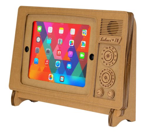 The Safari TV Cardboard iPad Stand