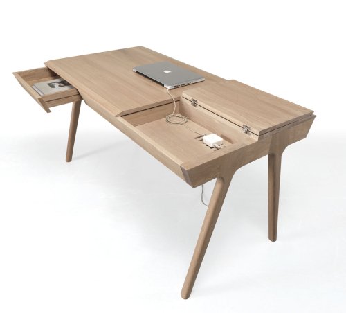 METIS: A Solid Wood Desk with Plenty of Storage