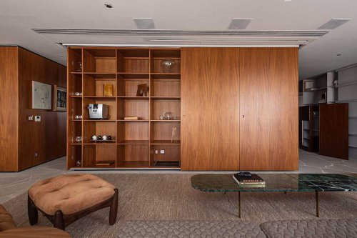 A Brazilian Apartment Goes Modern With Architectural Lighting + Wood Accents
