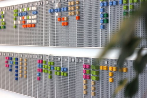 A Wall-Mounted Calendar Made From LEGO Bricks