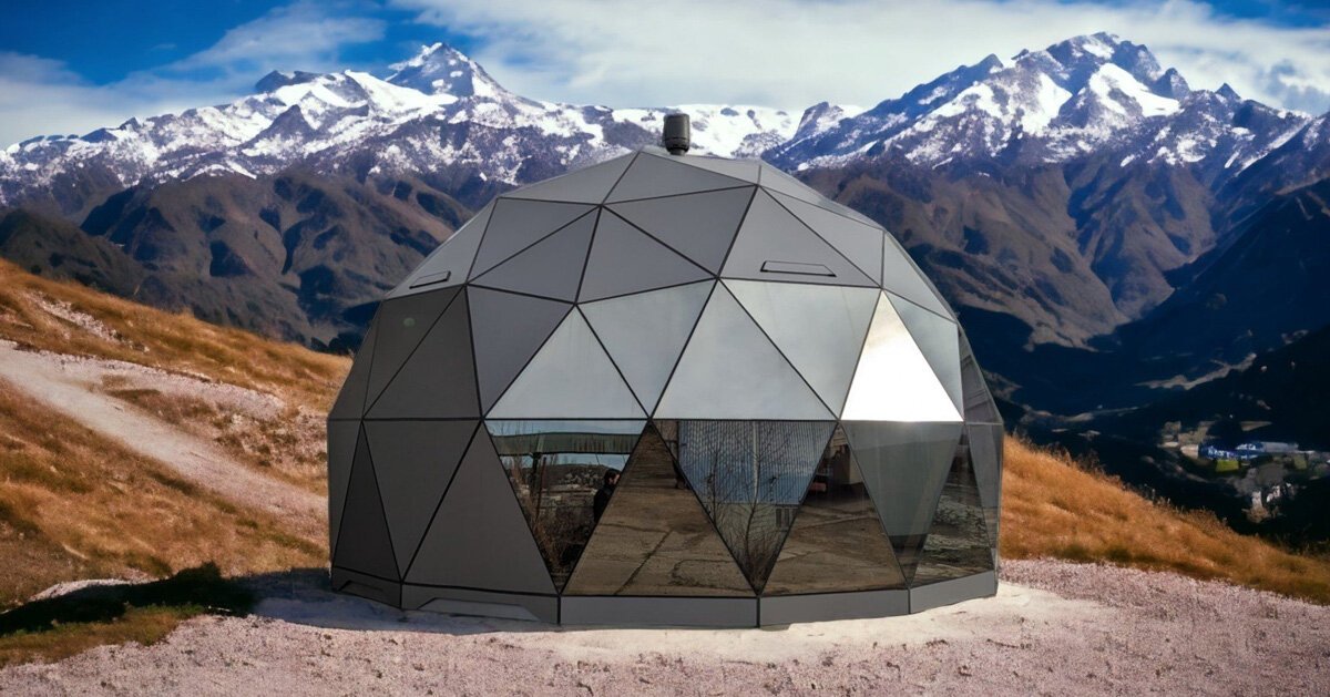 robust and reflective igloo dome reconnects inhabitants with nature