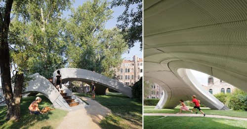 striatus is the first 3D-concrete-printed bridge built entirely without reinforcement