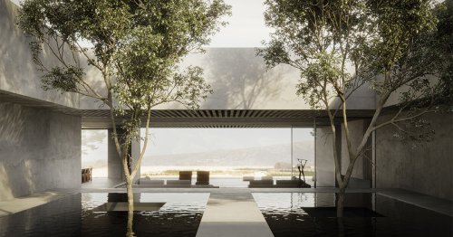 studio JVW's monolithic house emerges as a sculpture within mysterious south african desert
