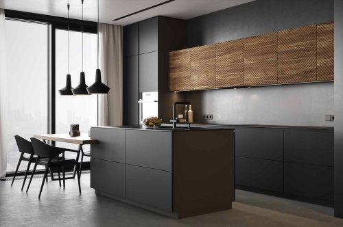 Black minimal kitchen | Design Ideas