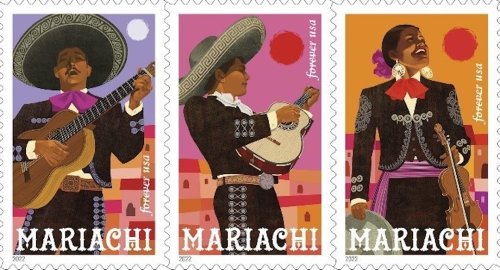 Mariachi Band Fronts US Postal Service Stamps For The First Time
