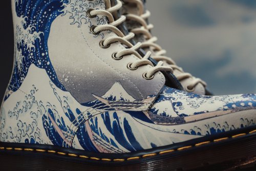 Dr Martens x The Met Kick Up A Storm With Hokusai-Inspired Footwear - DesignTAXI.com