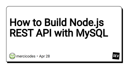 How to build node js rest api with mysql flipboard