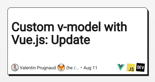 Custom v-model with Vue.js: Update
